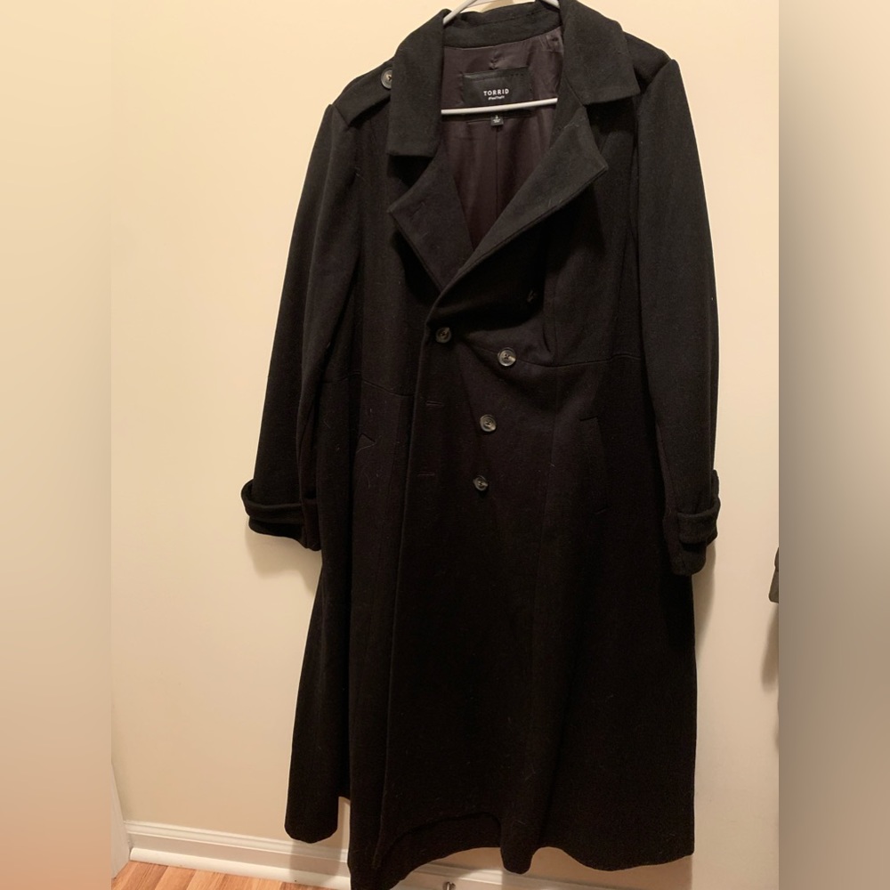 Torrid black wool coat
